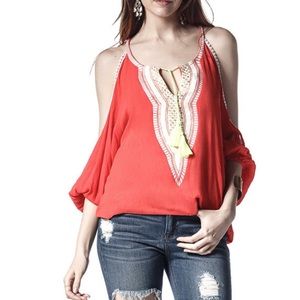 California Moon Rise Cold Shoulder Top